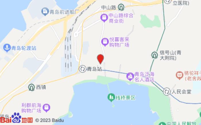 如家派柏·云酒店(青岛栈桥地铁站店)位置图