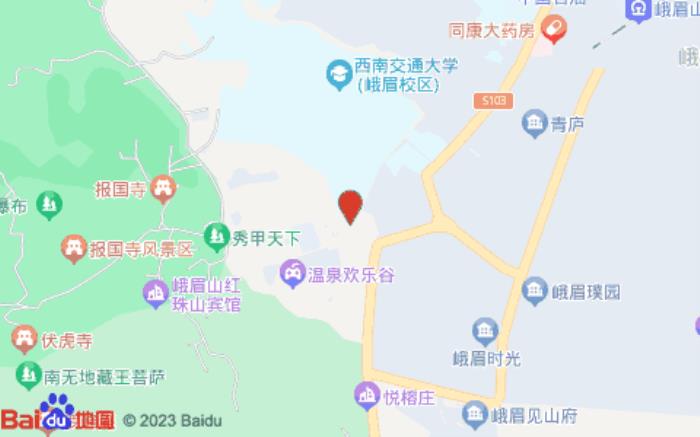 峨眉山辅特戴斯酒店(景区路店)位置图