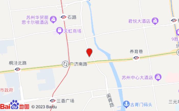 怡程酒店(苏州石路山塘街店)位置图