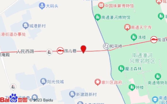 汉庭酒店(南通人民路中医院店)位置图