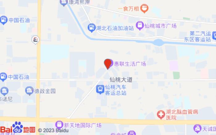 柏曼酒店(仙桃宏达路步行街店)位置图