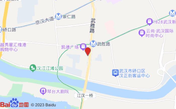 星程酒店(武汉武胜路凯德广场店)位置图