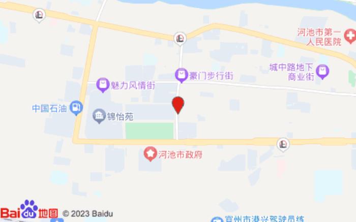 7天酒店(河池市政广场中心店)位置图