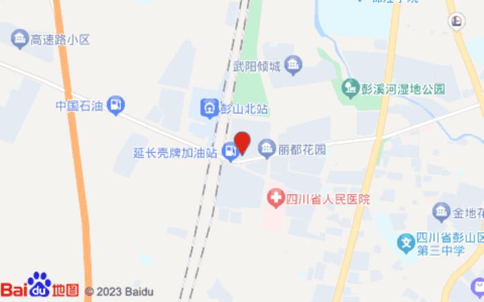 眉山彭山北站亚朵酒店(迎宾大道中段店)位置图