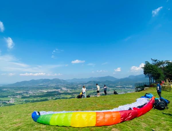 环线飞行(大冶龙凤山滑翔伞基地)