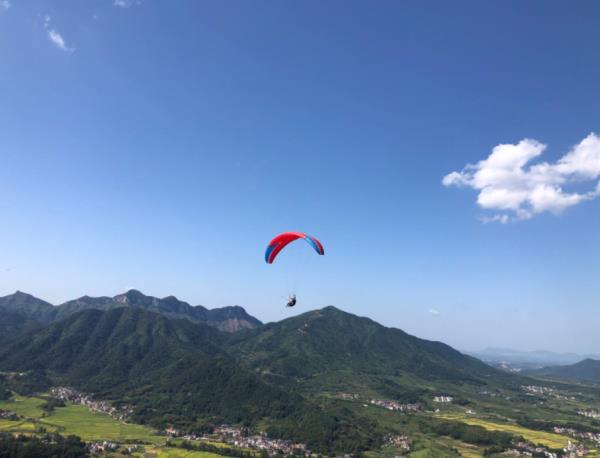 环线飞行(大冶龙凤山滑翔伞基地)